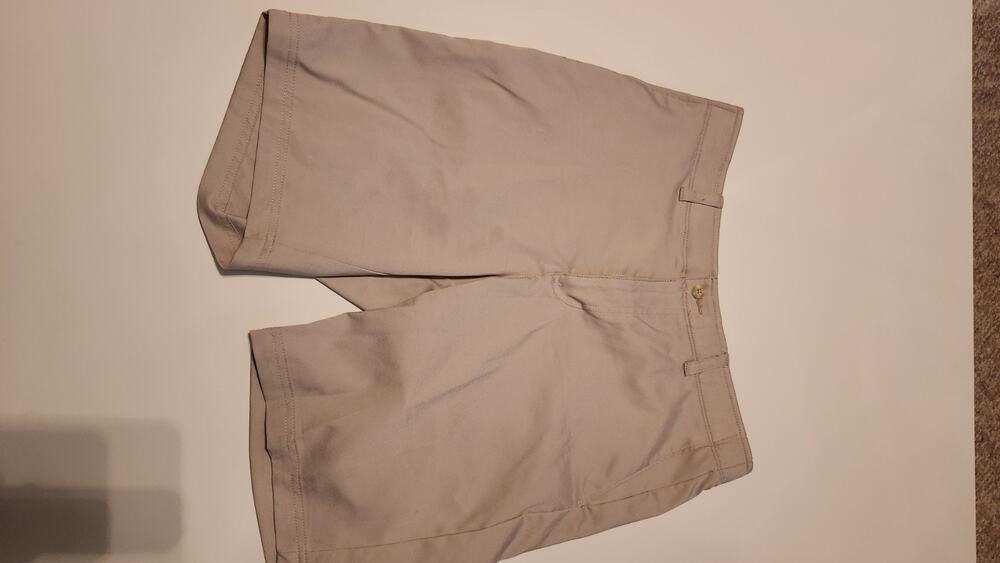 PGA TOUR Mens Khaki Golf Shorts Size 32 Flat Front Stretch Performance #468
